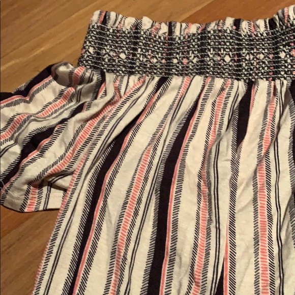 Xhilararion striped flowy off shoulder top - Picture 4 of 4